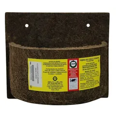Vaso Pendente Fibra de Coco Parede Grande 20x12x24cm Coquim