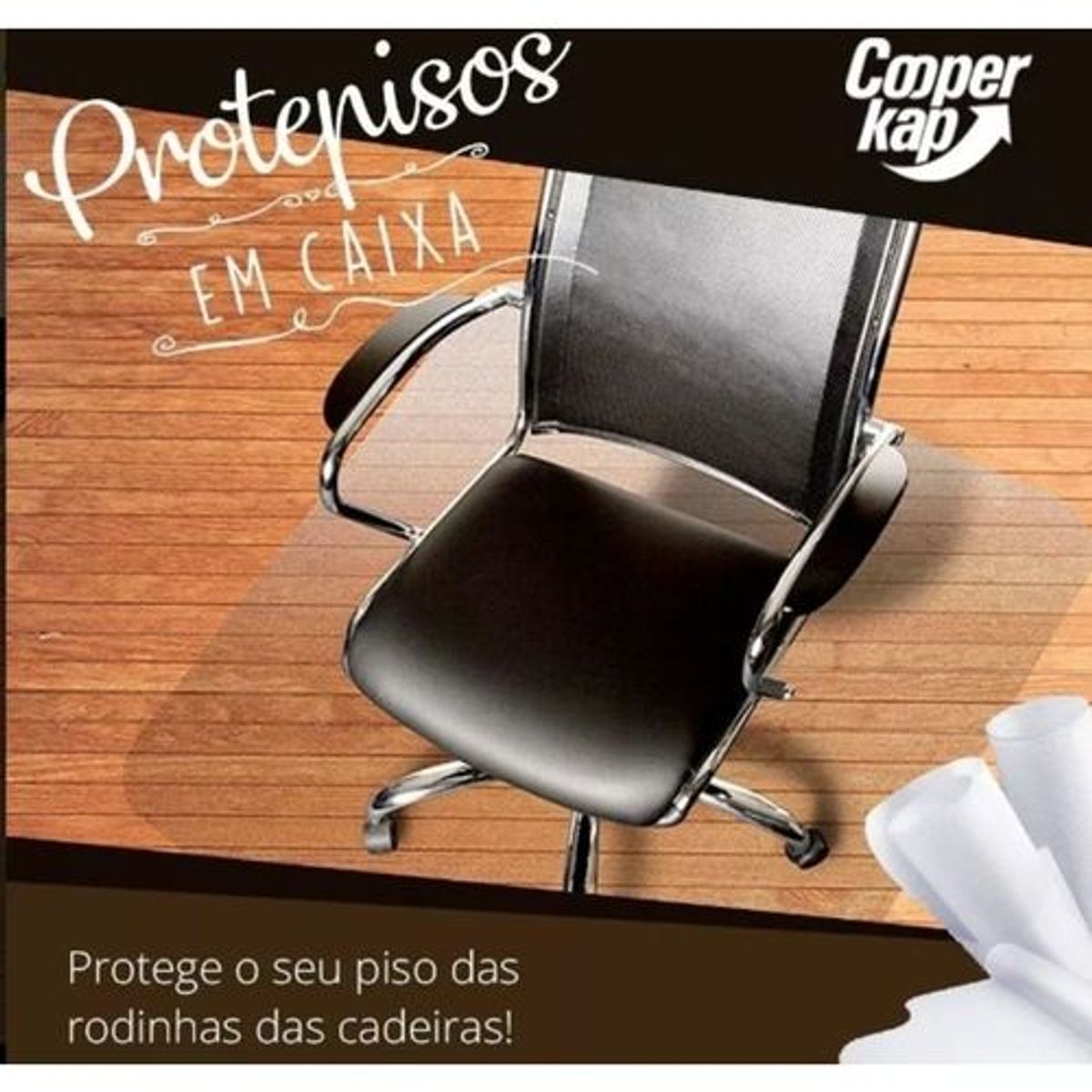 Pretetor de Piso Flexivel 85CM X 1,20M Transparente, marca Kapazi - Foto Principal