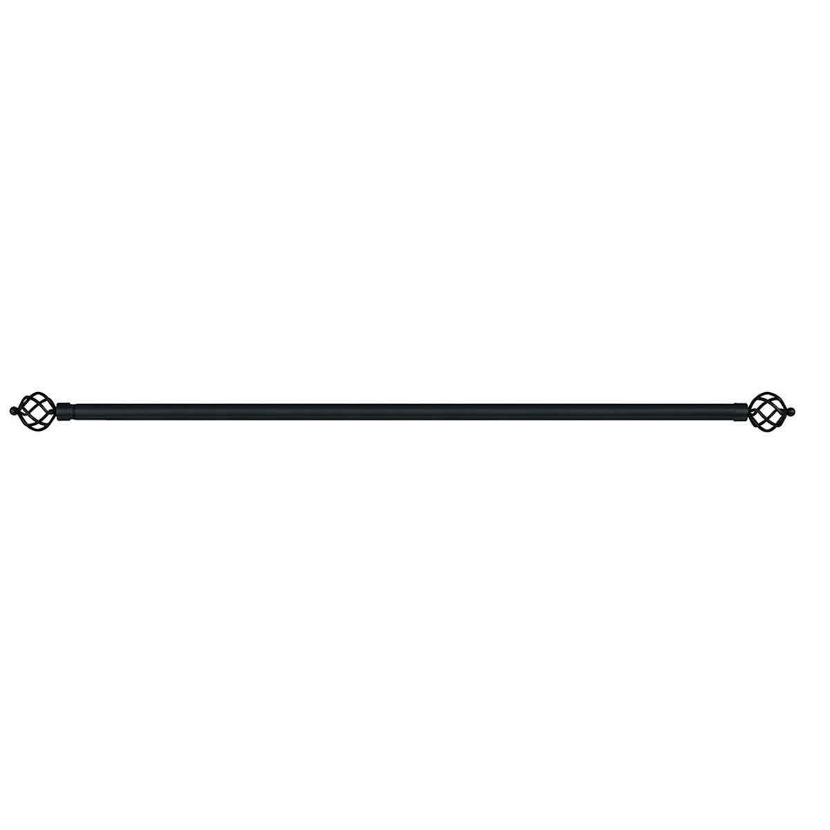 Kit de Varão Extensível Coroa 120 a 210cm 28mm Preto, marca Evolux - Foto Principal