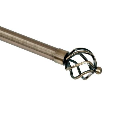 Kit de Varo Extensvel Coroa 120 a 210cm 28mm Ouro Velho