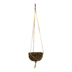 Vaso Pendente Fibra de Coco Parede Pequeno 7x10x5cm Coquim