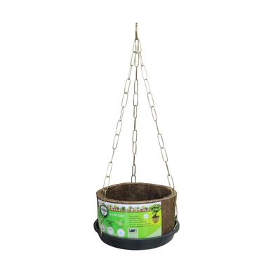 Vaso de Fibra de Coco n13 com prato e corrente