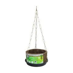 Vaso Pendente Fibra de Coco Parede Médio 10x19x8cm Coquim