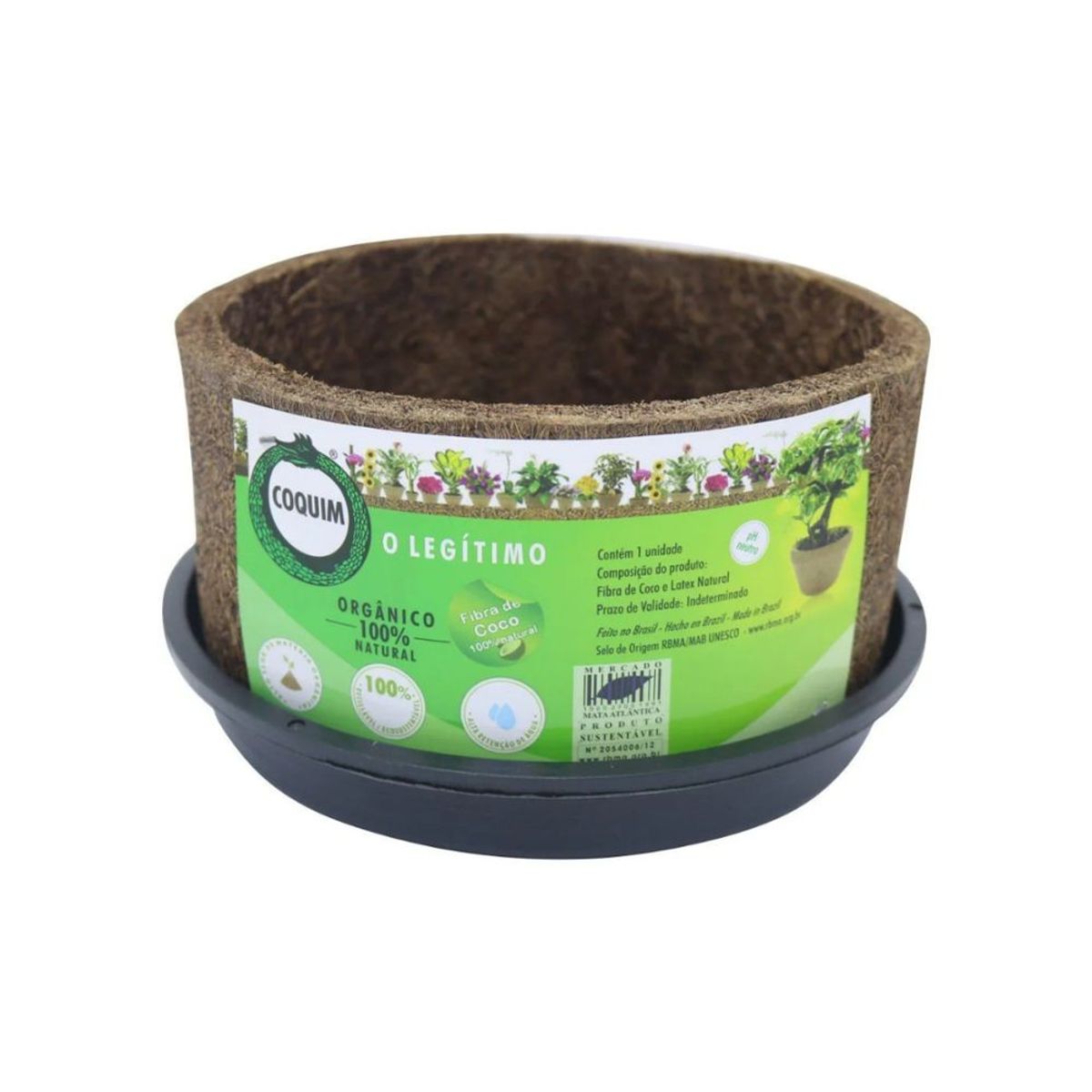 Vaso Pendente Fibra de Coco Parede Extra Grande 16x28x27cm Coquim, marca Coquim - Foto Principal