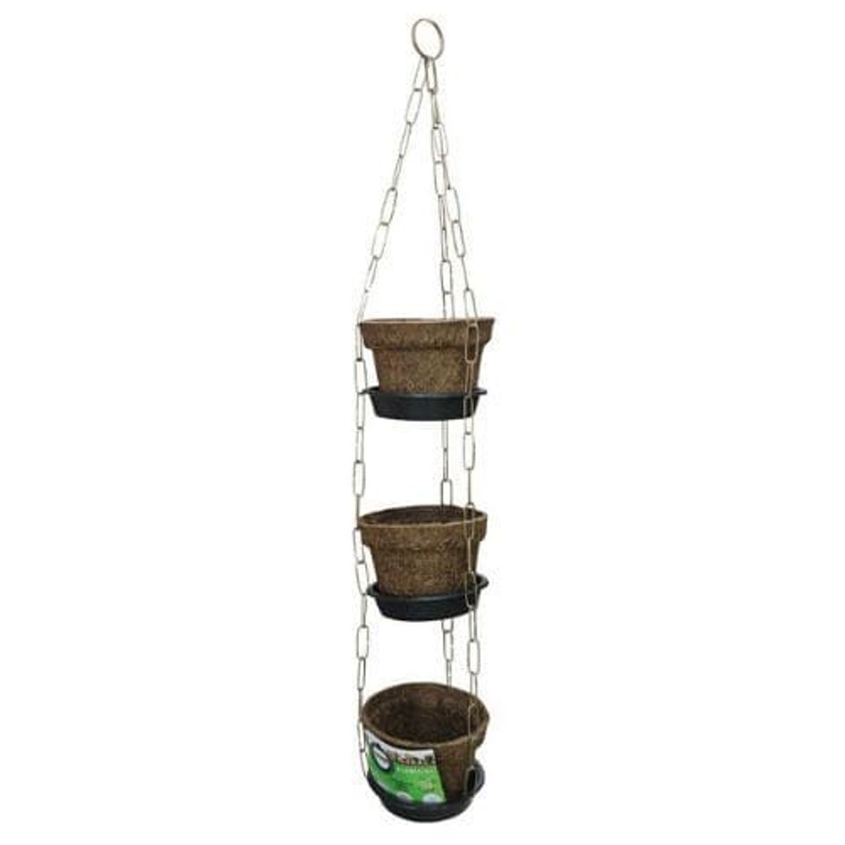Conjunto 3 Vasos Fibra de Coco Parede Médio 20x8x11cm Coquim, marca Coquim - Foto Principal