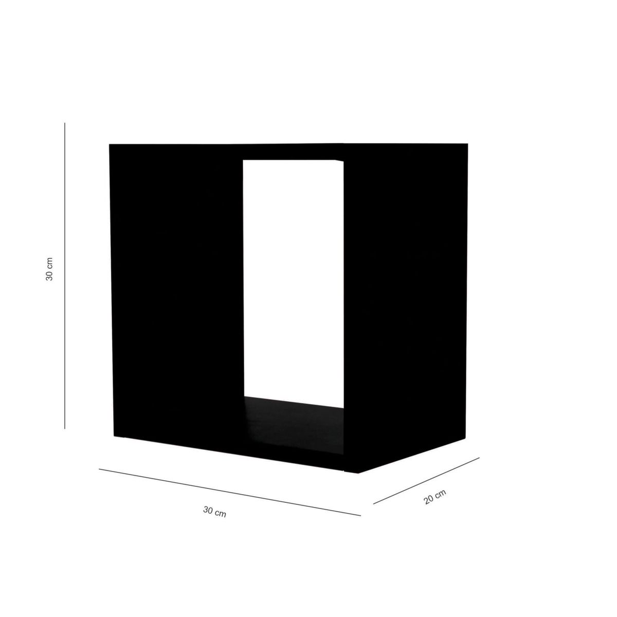Nicho Com Suporte Invisivel 30X30 Preto, marca Multivisão - Foto 2