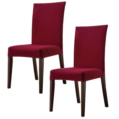Kit com 2 Capas de Cadeira Malha Lisa Vermelho