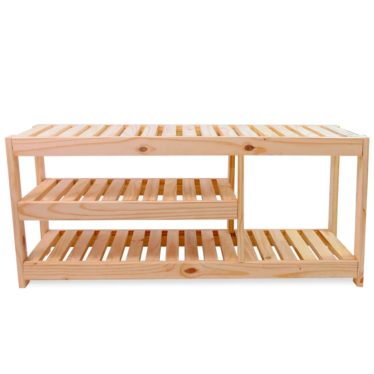 Sapateira com banco de pinus 50x110x35 cm Super Max, marca Super Max - Foto Principal