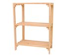 Estante de Madeira Pinus com 3 Prateleiras Natural 94x65x32cm Super Max