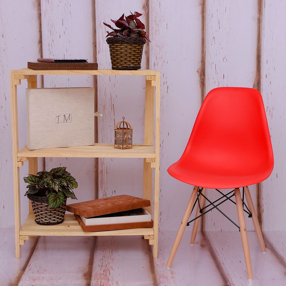 Estante de Madeira Pinus com 3 Prateleiras Natural 94x65x32cm Super Max, marca Super Max - Foto 2
