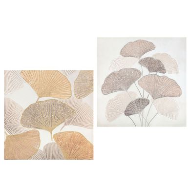 Kit 1 Quadro Canvas Nature Gold Homy + 1 Quadro Canvas Nature Homy