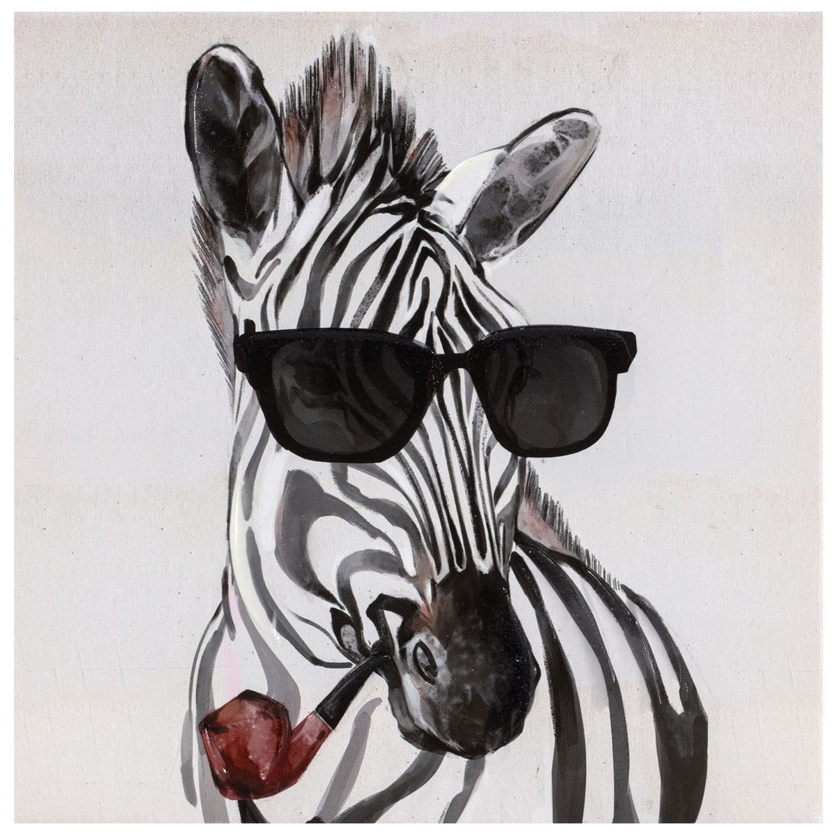 Quadro Canvas Zebra 30x30 cm Homy, marca Homy - Foto Principal