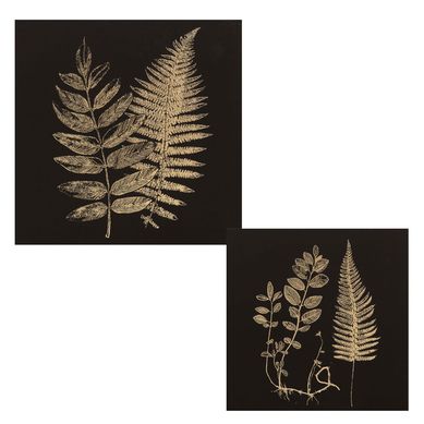 Kit 1 Quadro Canvas Leaf 01 Homy + 1 Quadro Canvas Leaf 02 Homy