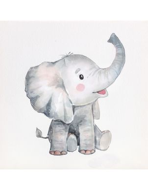 Quadro Canvas Elefante 30x30 cm Homy
