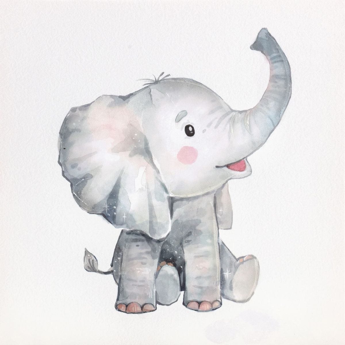 Quadro Canvas Elefante 30x30 cm Homy, marca Homy - Foto Principal
