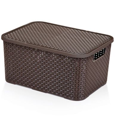 Caixa Rattan Marrom 15 Litros