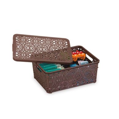 Mini Caixa Mandala Marrom 3,5 Litros