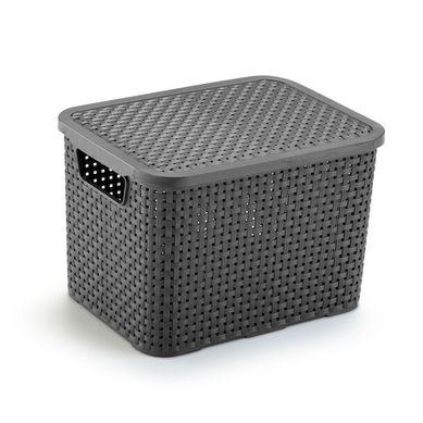 Caixa Rattan Grafite 3,5 Litros