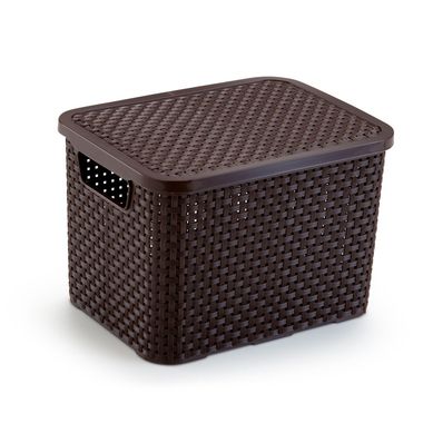 Caixa Rattan Marrom 3,5 Litros