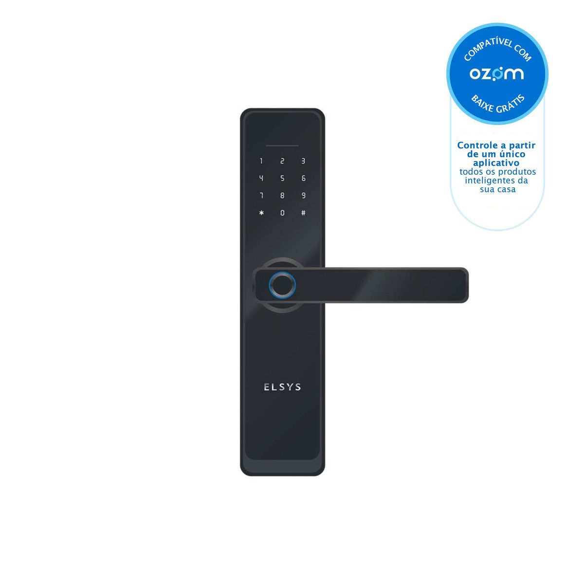 Fechadura Digital de Embutir Wi-Fi com Biometria ESF-DE4000B Elsys, marca Elsys - Foto Principal