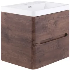 Gabinete para Banheiro River 60cm Café/branco Sensi
