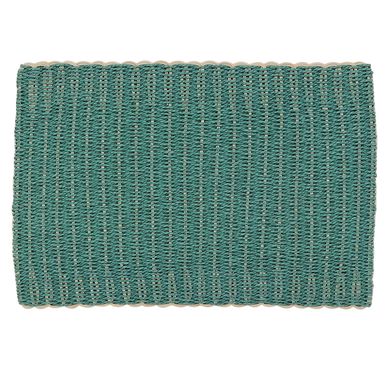 Lugar Americano Tecido Vime Azul Celeste Just Home Collection