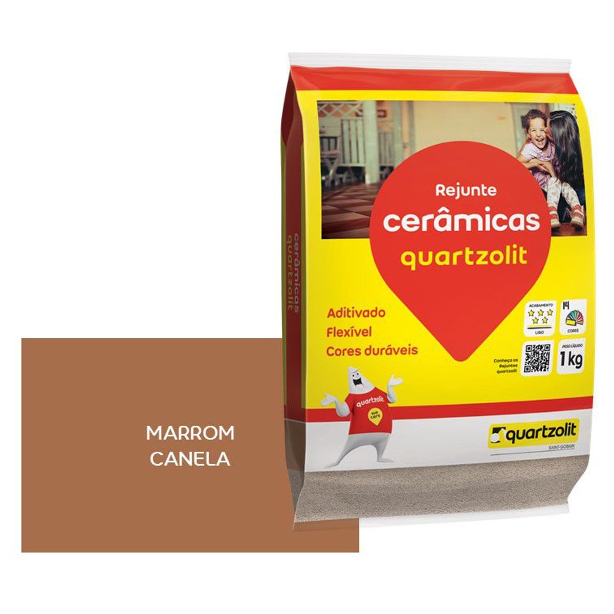 Rejunte Ceramicas Mr Canela 1 Kg, marca Quartzolit - Foto 2
