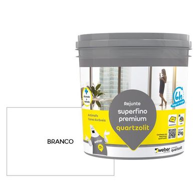 Rejunte Superfino Premium Branco Pt 2Kg Quartzolit