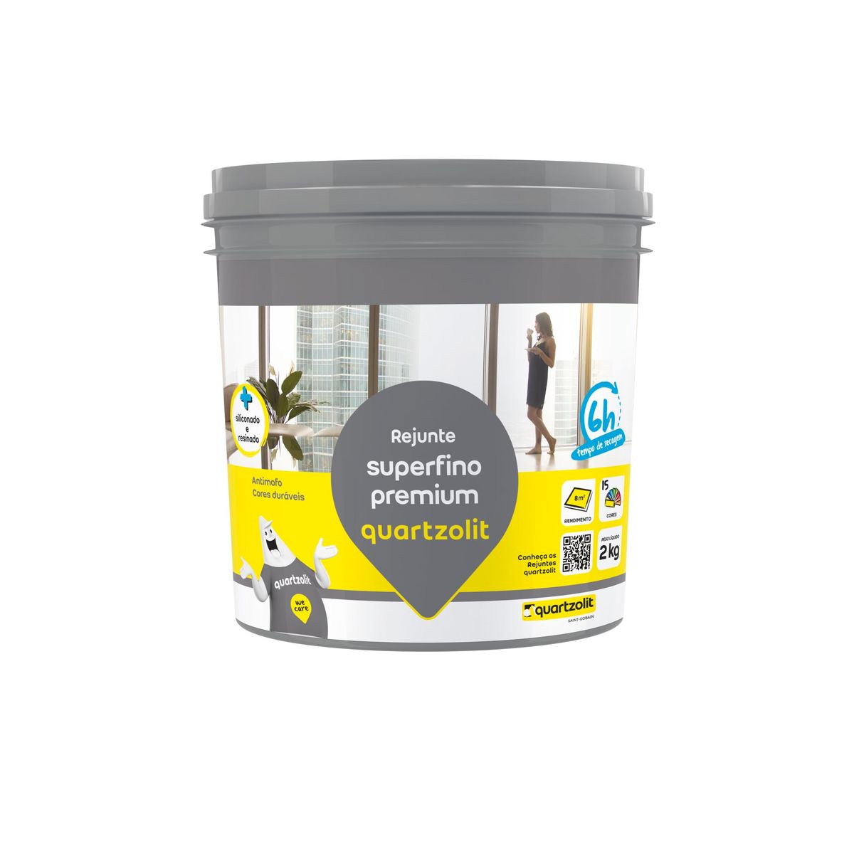 Rejunte Superfino Premium Ype Pt 2Kg, marca Quartzolit - Foto Principal
