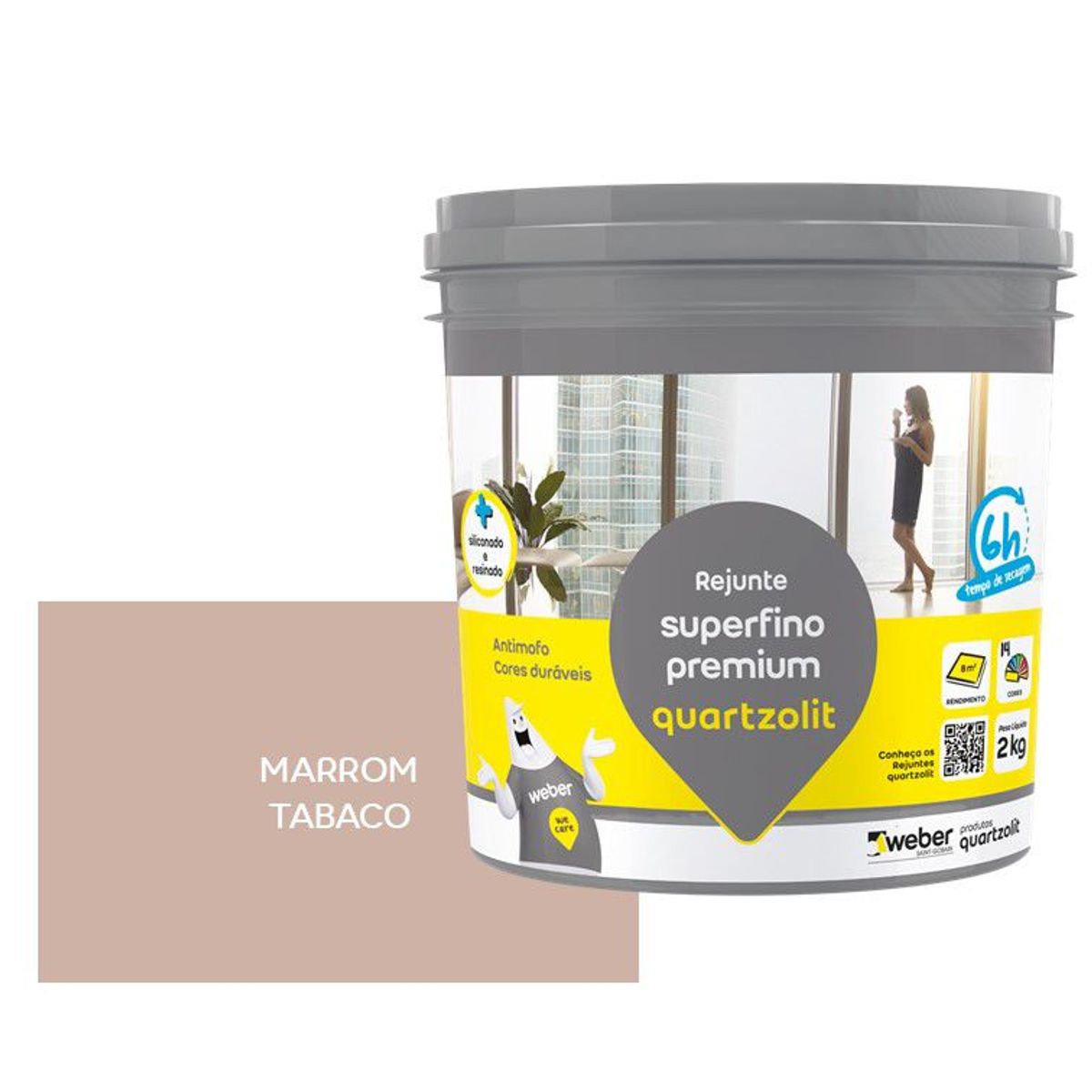 Rejunte Superfino Premuim Mr Tabaco 2Kg Quartzolit, marca Quartzolit - Foto Principal
