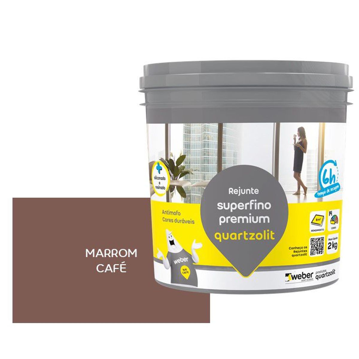 Rejunte Superfino Premium Mr Café 2Kg Quartzolit, marca Quartzolit - Foto Principal