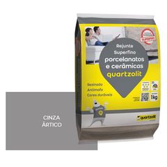 Rejunte para Porcelanatos e Cerâmicas Cinza Ártico 5kg Quartzolit