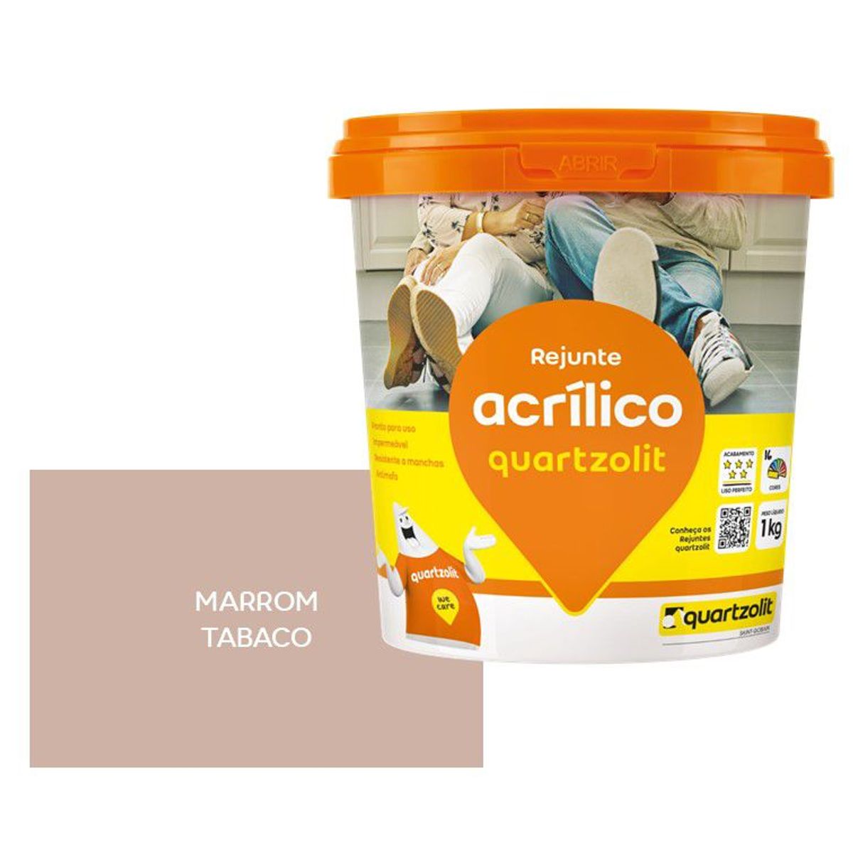 Rejunte Acrilico Mr Tabaco 1 Kg Quartzolit, marca Quartzolit - Foto 2