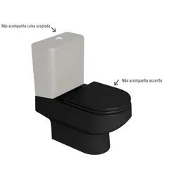 Bacia Sanitária Para Caixa Acoplada Preto Fosco Carrara Deca