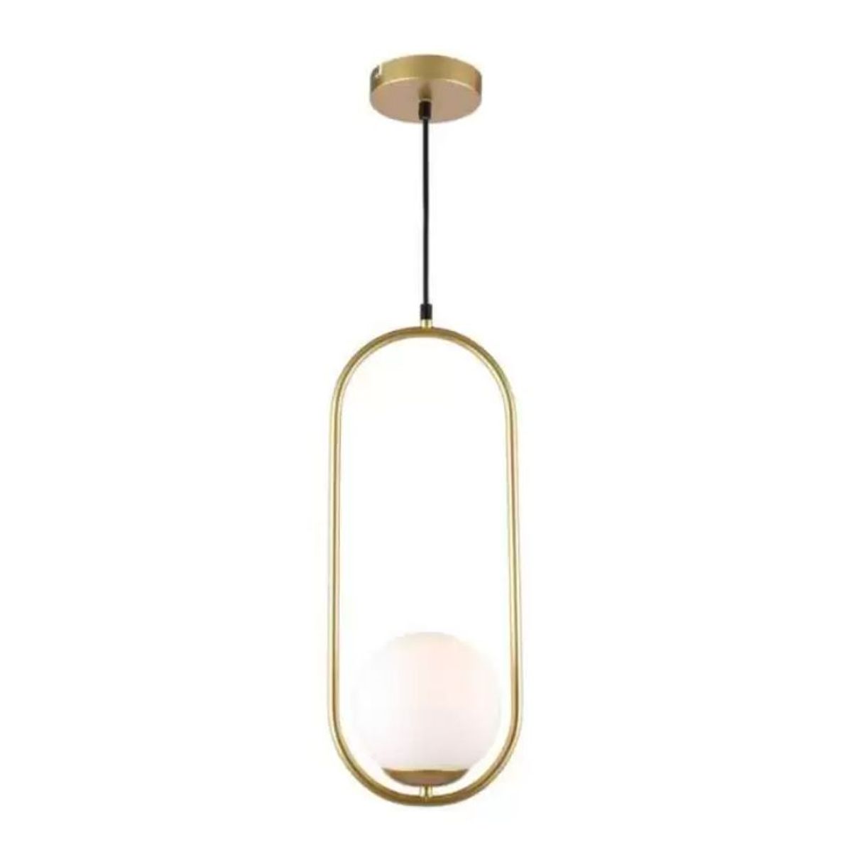 Pendente Globe Iv 1Xe27 Opalino-Dourado, marca ORLUCE - Foto Principal