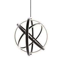 Pendente Ring Led 65W 3000K Preto Fosco