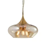 Pendente Brandy 3Xe27 Âmbar-Dourado