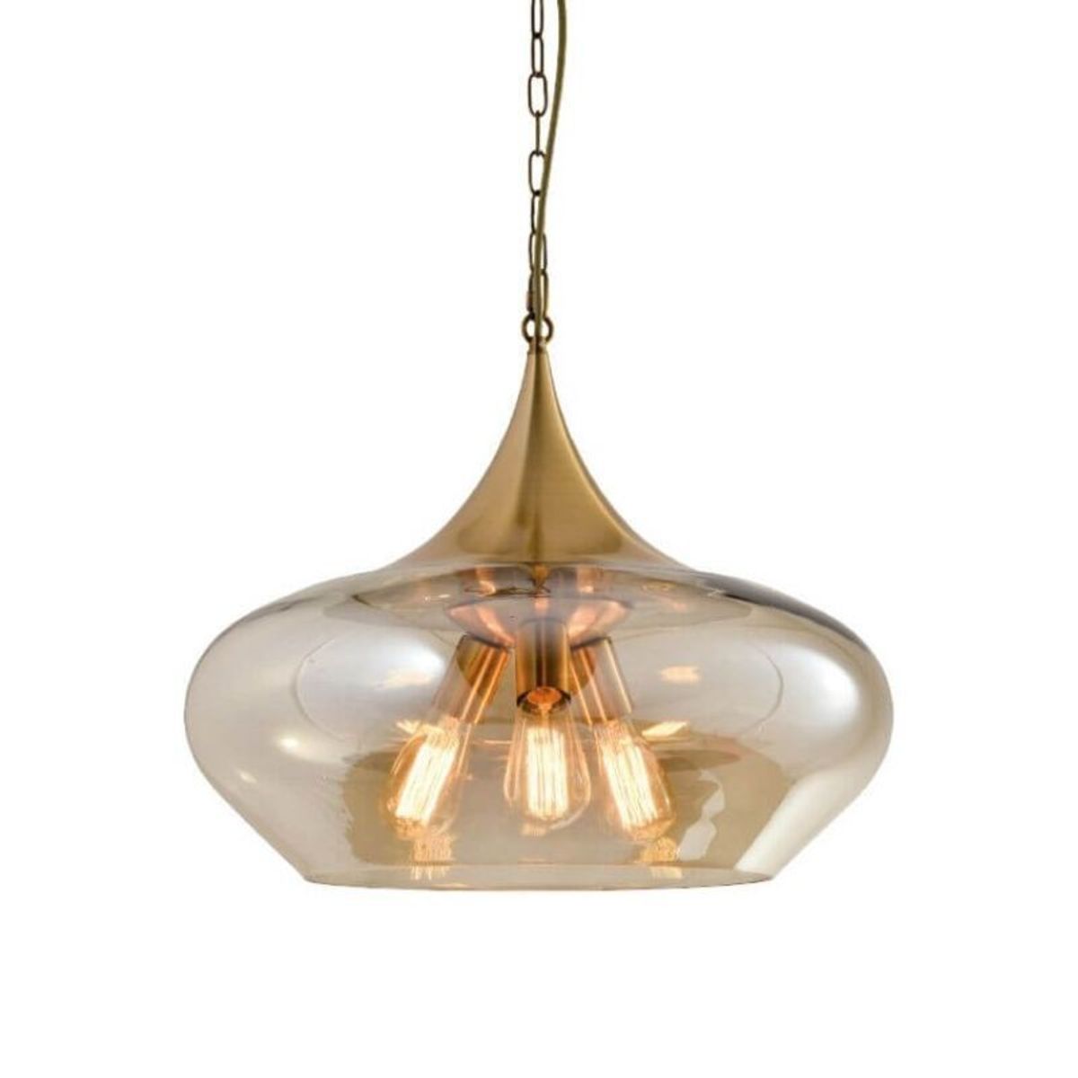 Pendente Brandy 3Xe27 Âmbar-Dourado, marca ORLUCE - Foto Principal