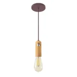 Pendente Eureka 1Xe27 Marrom
