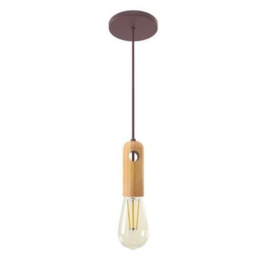 Pendente Eureka 1Xe27 Marrom