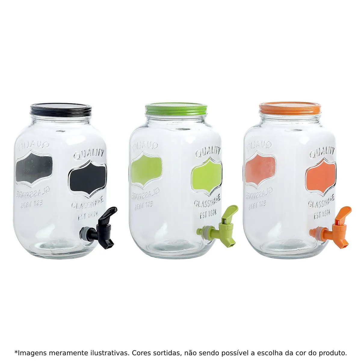 Suqueira de Vidro 3,3 Litros Just Home Collection Sortida, marca Just Home Collection - Foto Principal