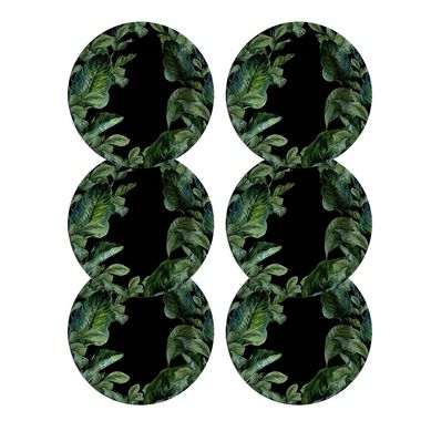 Combo Prato Fundo Leaves com 6 Unidades