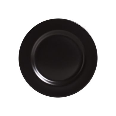 Prato Sobremesa Preto Acetinado 19,5cm Alleanza