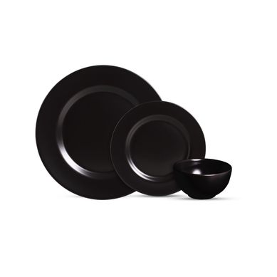 Aparelho 12 Peas Preto com Bowl Preto Acetinado