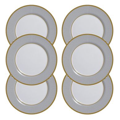 Kit Prato Sobremesa Ritz Branco com 6 Unidades