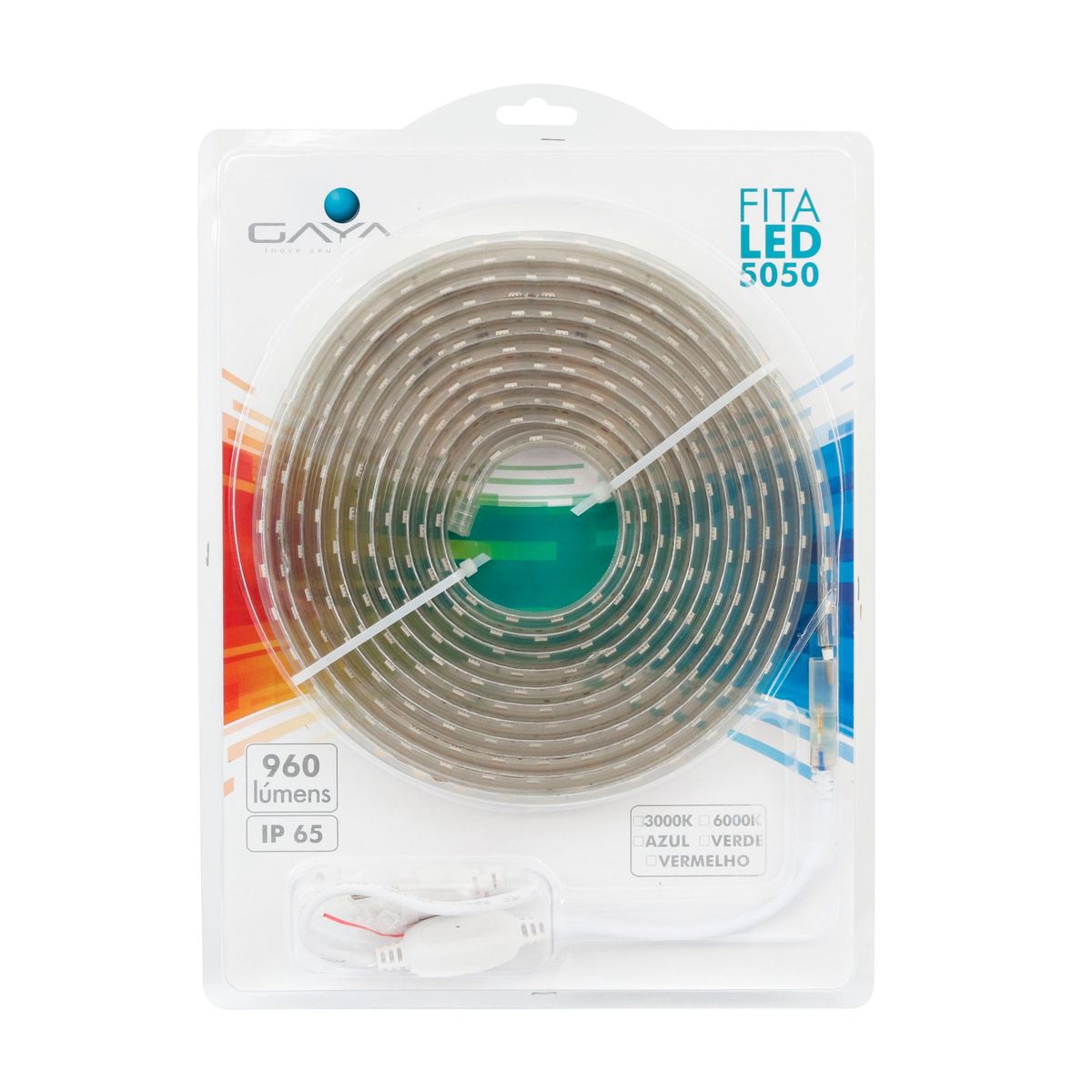 Fita Led 5050 110V + Acessorios (1 Plug, 5 Abraçadeiras, 1 Terminal), marca Gaya - Foto Principal