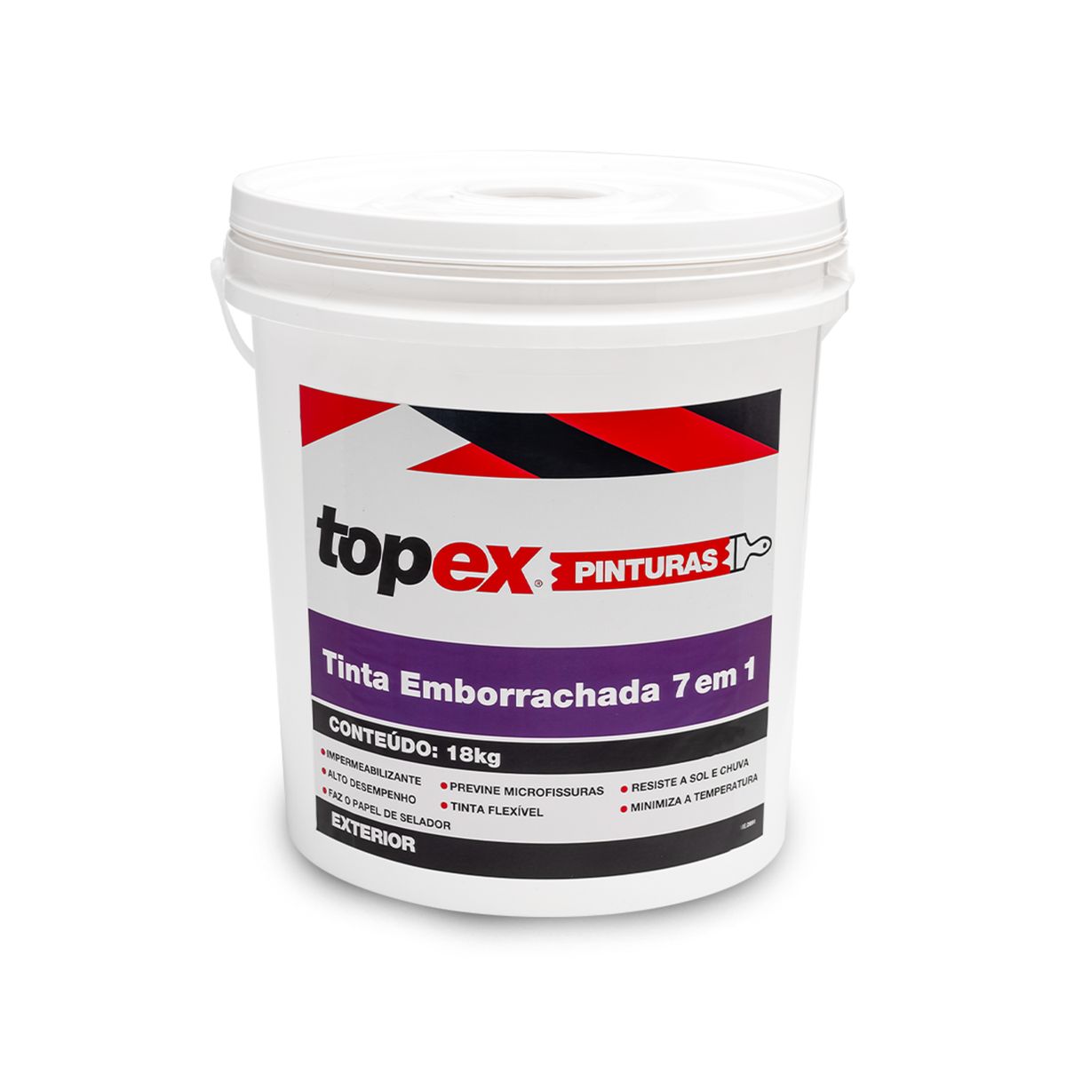 Tinta Emborrachada para Exterior Topex 7 em 1  Branco 18kg , marca Topex - Foto Principal