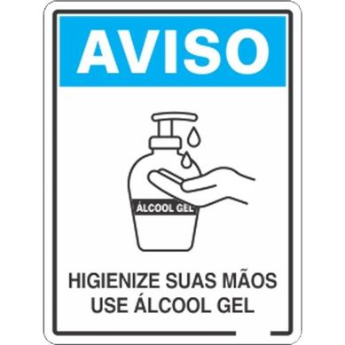 Adesivo de Sinalizao Uso de Alcool 20X25