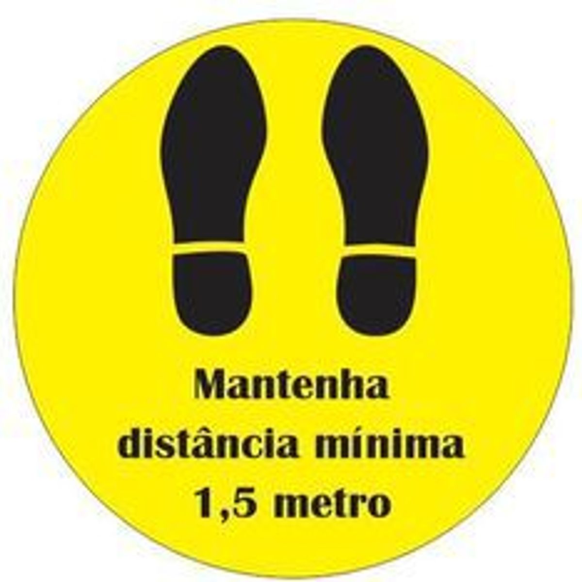 Adesivo de Chão de Sinalização Matenha Distância 23,5, marca Foxmix - Foto Principal