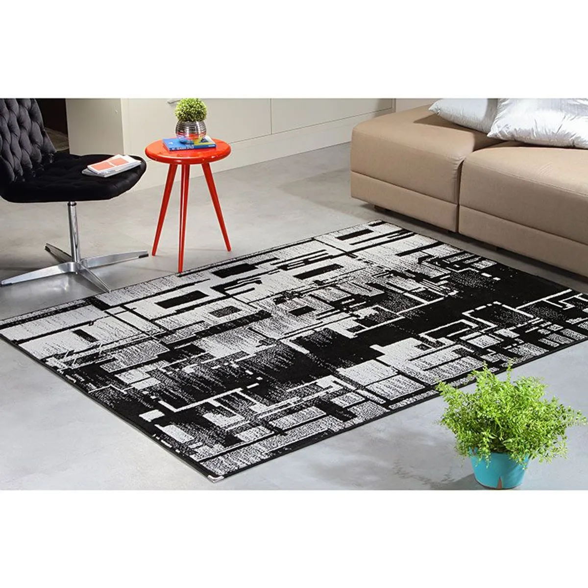 Tapete Veludo Andino A102 150X200 Cm Preto, marca Lancer - Foto Principal